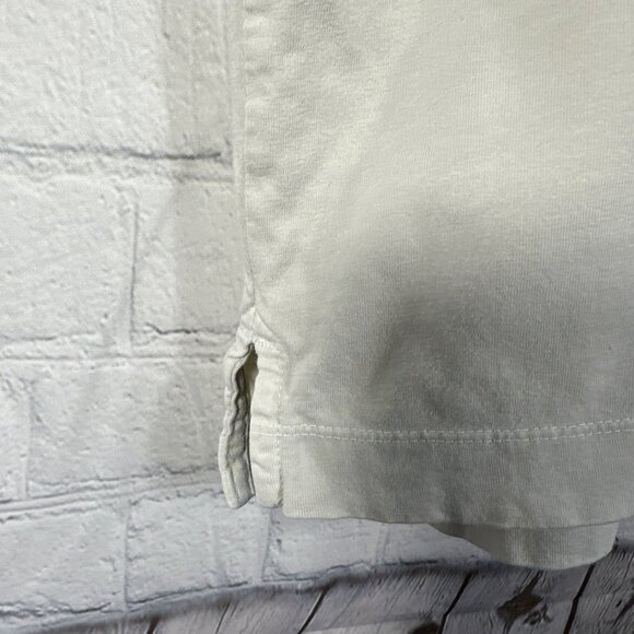 Buck Mason Polo Shirt Mens Large Beige Cotton Short Sleeve Business Preppy FLAW - Picture 3 of 9